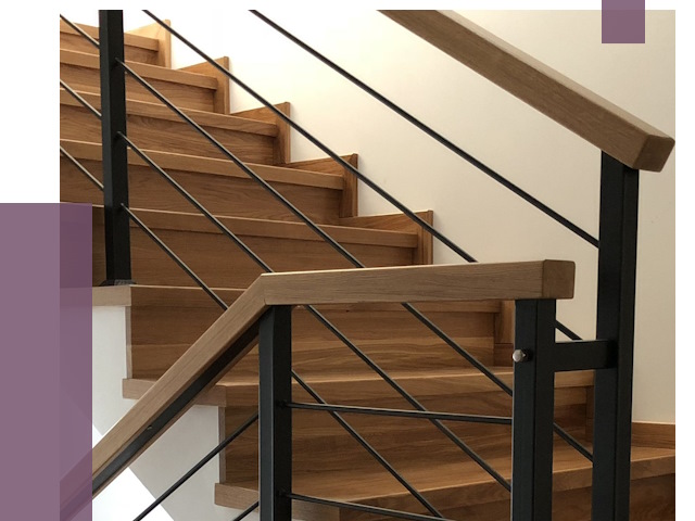 Обшивка металлической лестницы деревом в Шуе от 4369 руб.