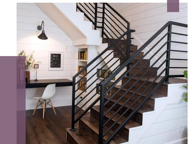 Перила для лестницы в доме в Шуе от 7453 руб. — ПРОЛЁТ-Шуя