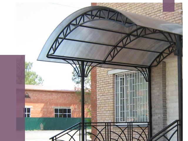 Металлические навесы и козырьки в Шуе от 12850 руб.