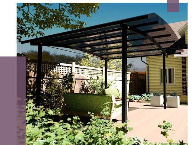 Навесы для террасы в Шуе от 13107 руб. под ключ | ПРОЛЁТ-Шуя