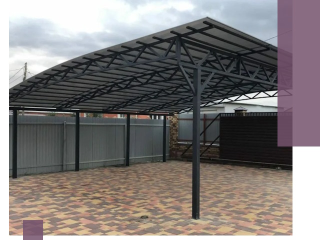 Металлические навесы под ключ в Шуе — изготовление и монтаж