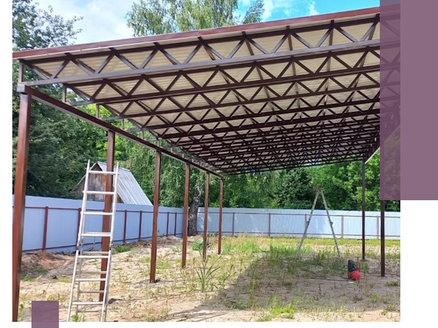 Односкатные навесы под ключ в Шуе — изготовление и монтаж