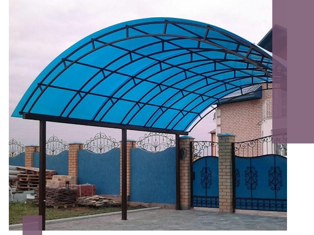 Арочные навесы под ключ в Шуе — изготовление и монтаж