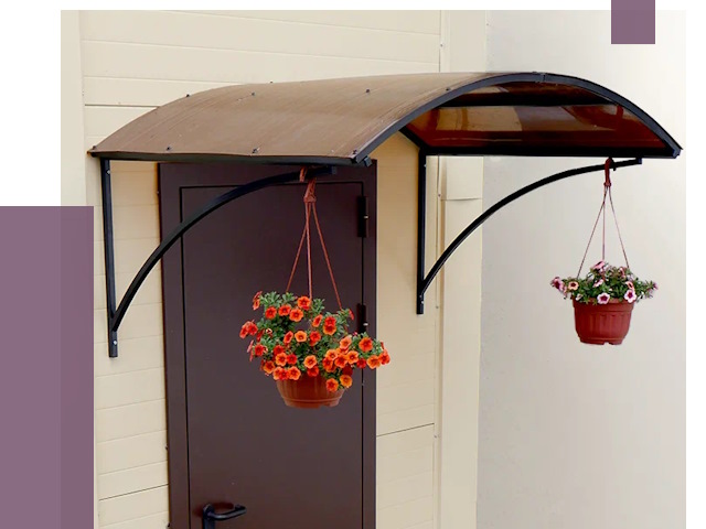 Козырьки над входом в Шуе от 14906 руб.  | ПРОЛЁТ-Шуя