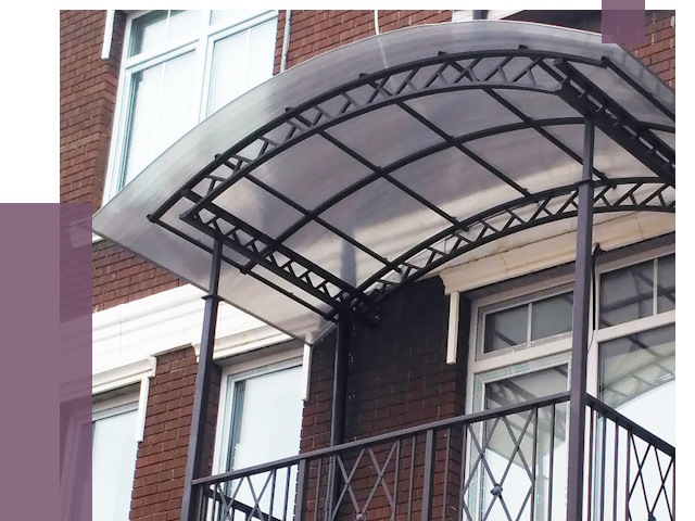 Козырьки над балконом в Шуе от 8687 руб.  | ПРОЛЁТ-Шуя