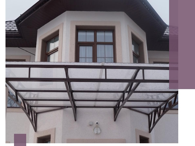 Козырьки из поликарбоната под ключ в Шуе