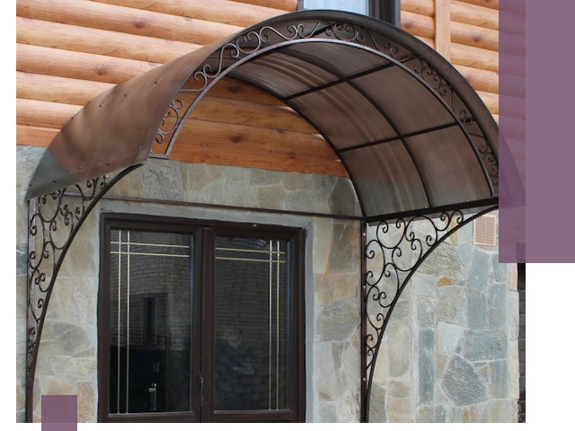 Арочные козырьки под ключ в Шуе: изготовление и монтаж